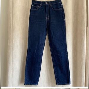 Ksubi Chlo Wasted Jeans High Rise Straight Ankle Dark Wash 26